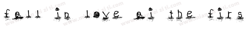 fall in love ai the first sight字体转换